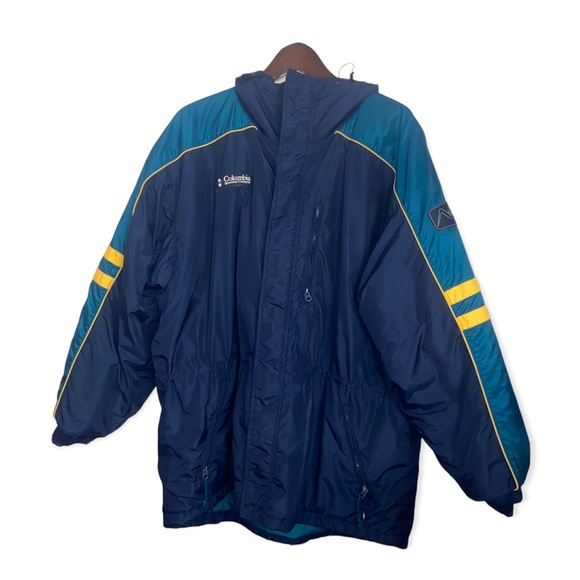 Vintage Columbia Navy/Teal Ascent Puffer Jacket Size Large - Picture 7 of 14